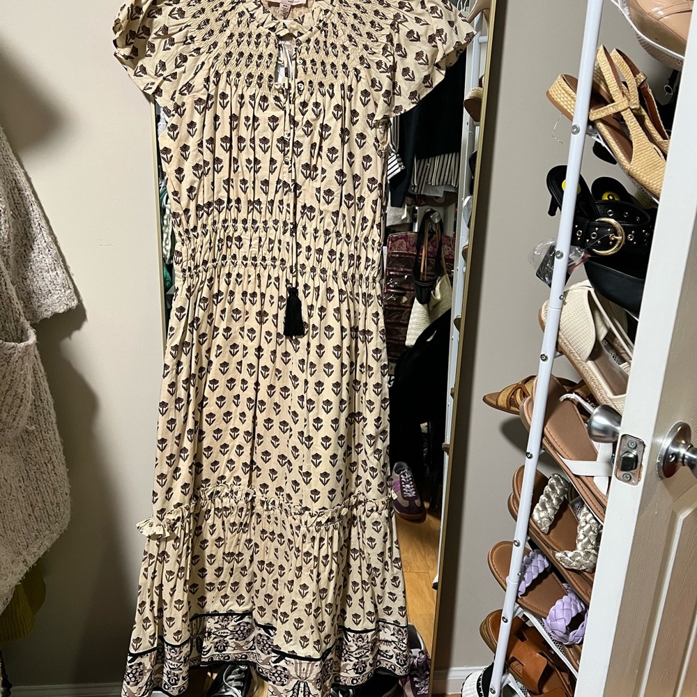 Philosophy Cream and Black Maxi Dress
